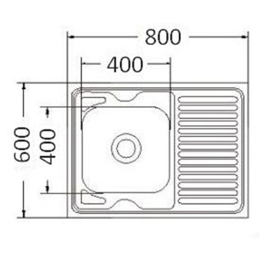 MIRA Мойка накладная для кухни правое крыло Satin Left (MR 8060)